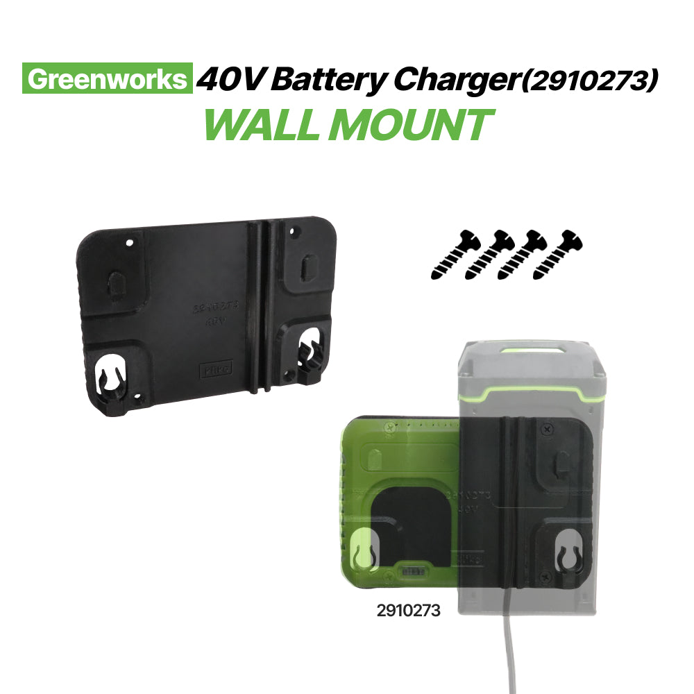 Greenworks 40V Battery Charger 2910273 Wall Mount Holder