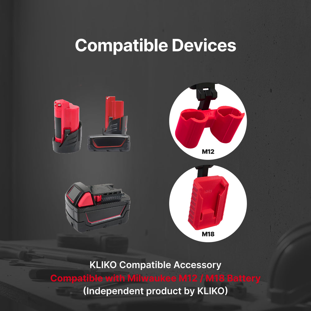 Milwaukee M12 / M18 Battery Belt Clip Holder – Portable Battery Carrier