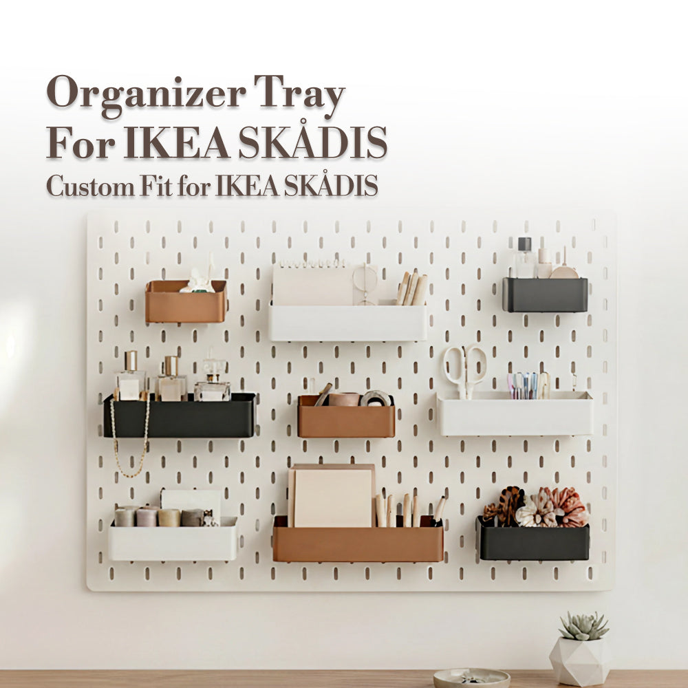 IKEA SKADIS Tray Organizer Set – Wall-Mounted Modular Shelf