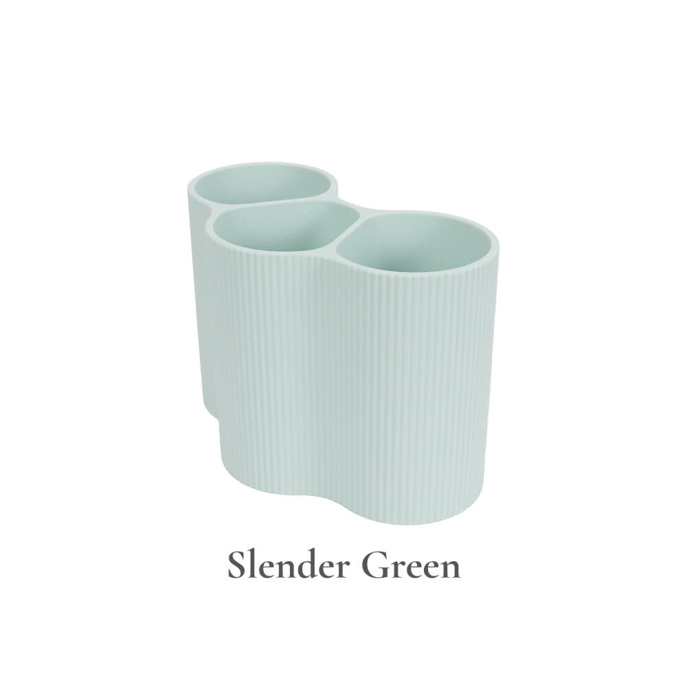 Modern Ribbed Desk Organizer – Multi-Section Pen Holder