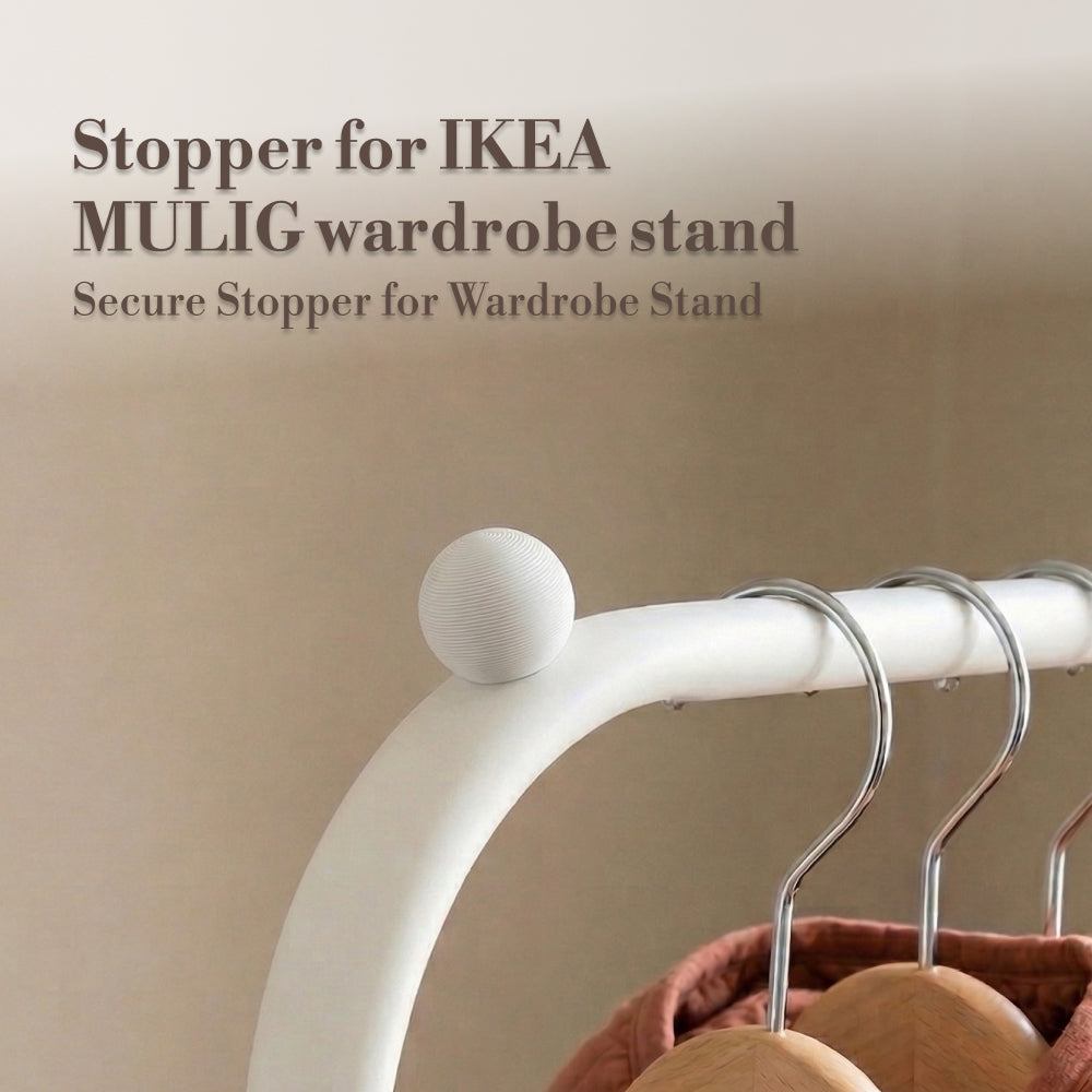 IKEA MULIG Wardrobe Stand Stopper – Hanger End Cap for Anti-Slip Support
