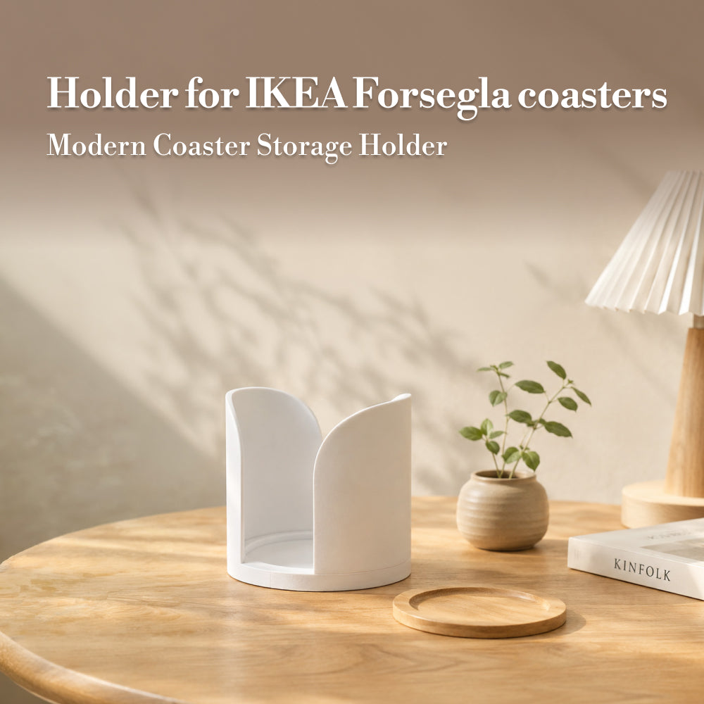 IKEA FORSEGLA Coaster Holder – Minimal Wooden Coaster Organizer