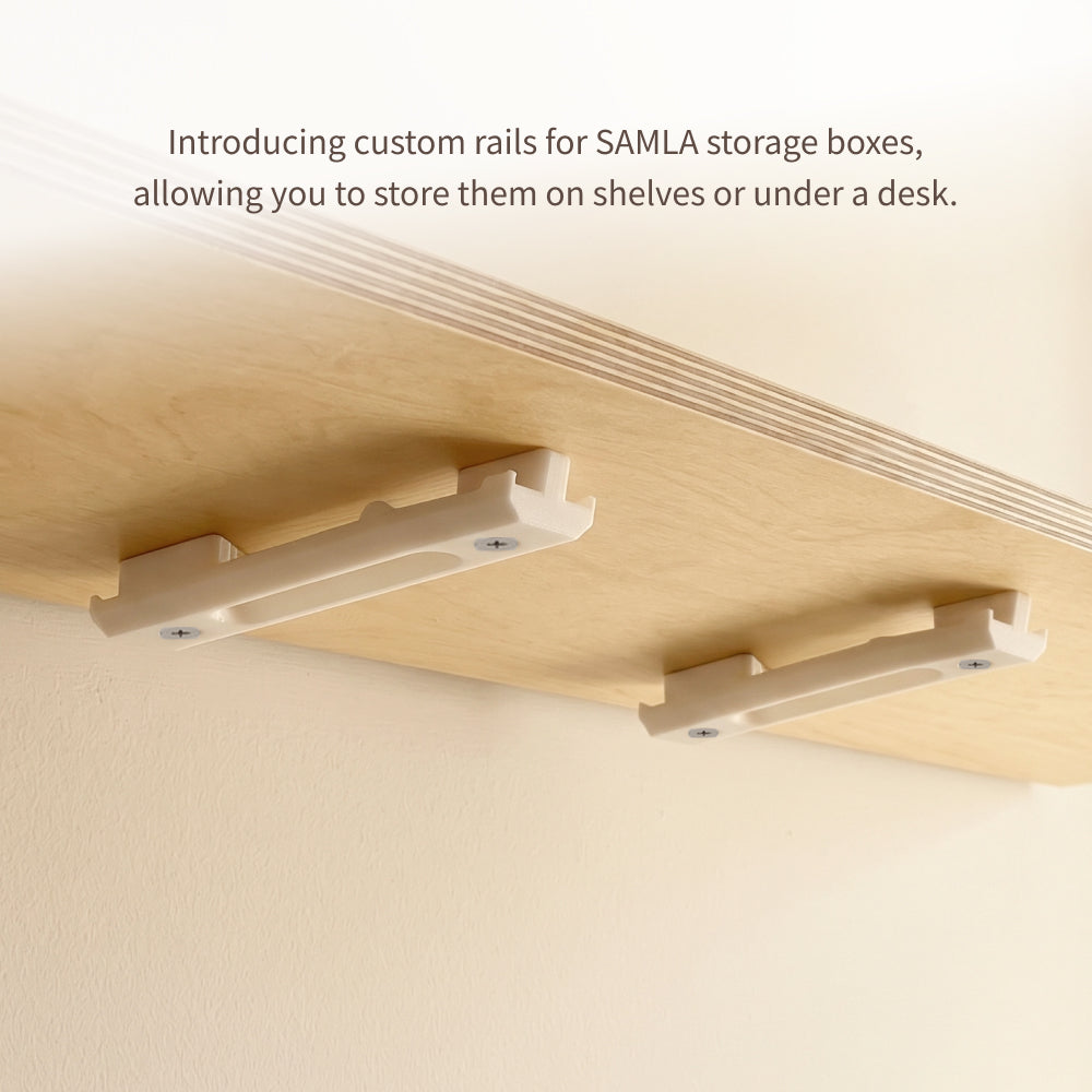 IKEA SAMLA Sliding Rail Mount – Under Shelf Storage Rail for SAMLA Box