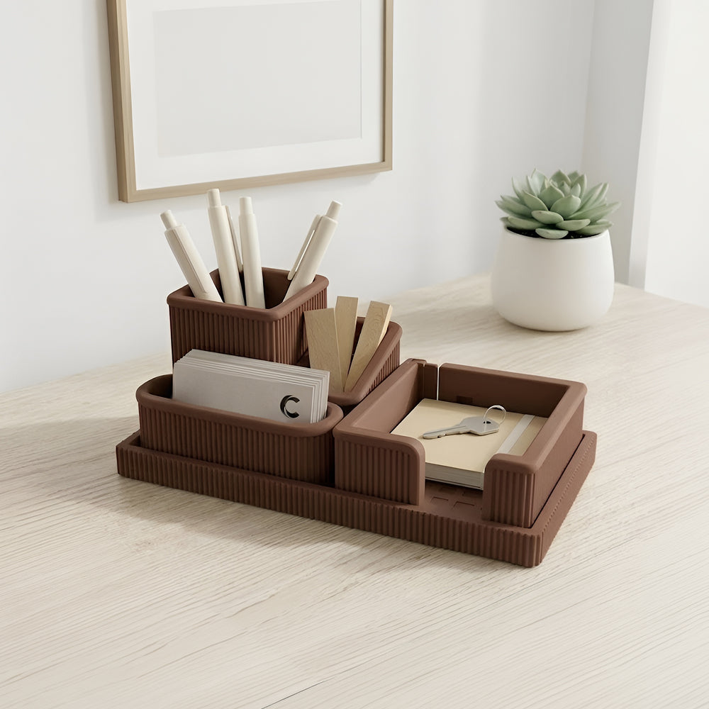 Vertical Groove Station_B Set_Bluish green