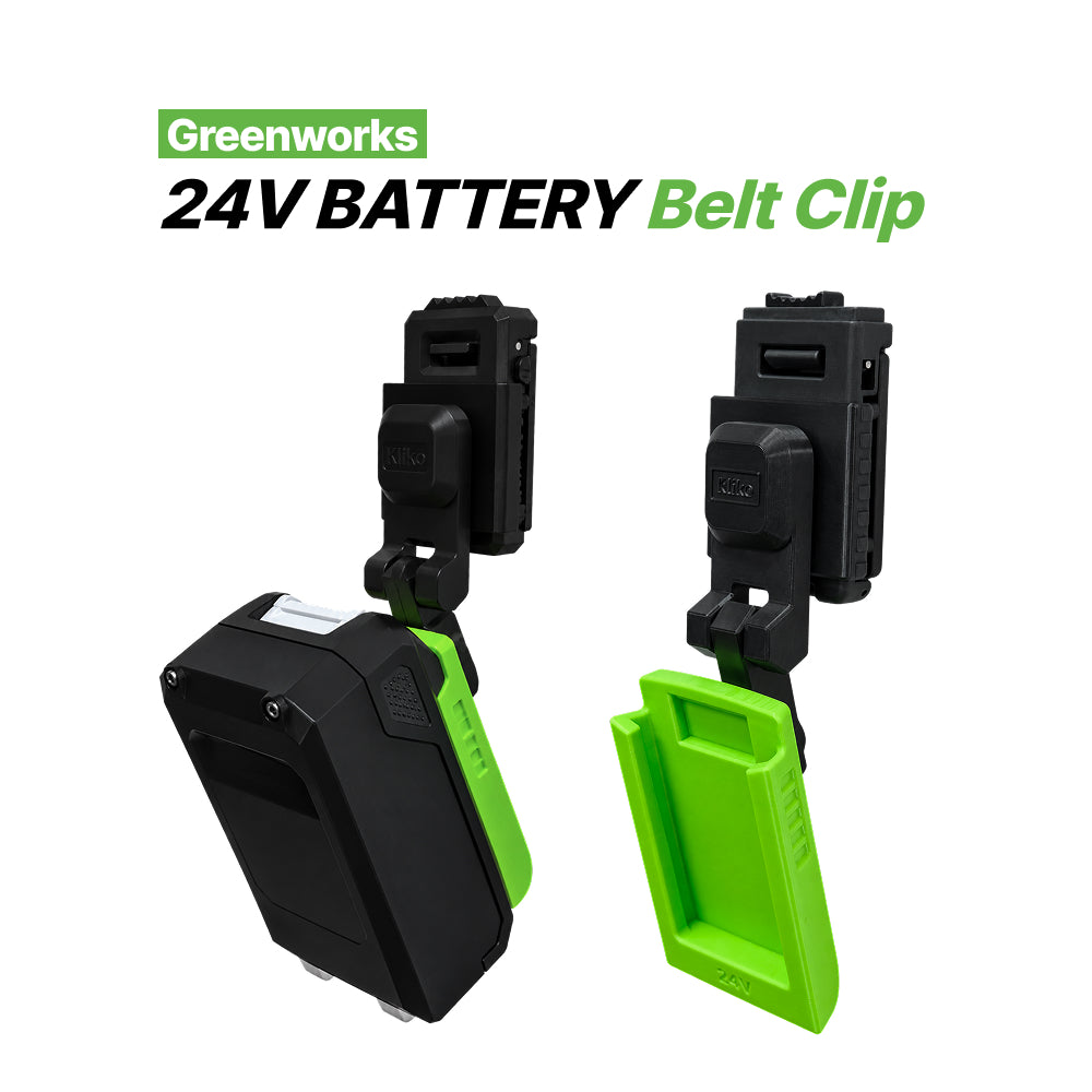 Greenworks 24V Battery Belt Clip Holder – Swivel Battery Carrier with Adjustable Belt Fit