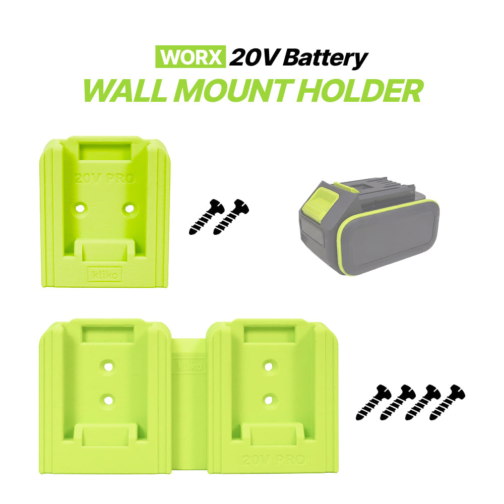 Worx 20V Battery Wall Mount Holder – Storage Bracket for Pro Batteries