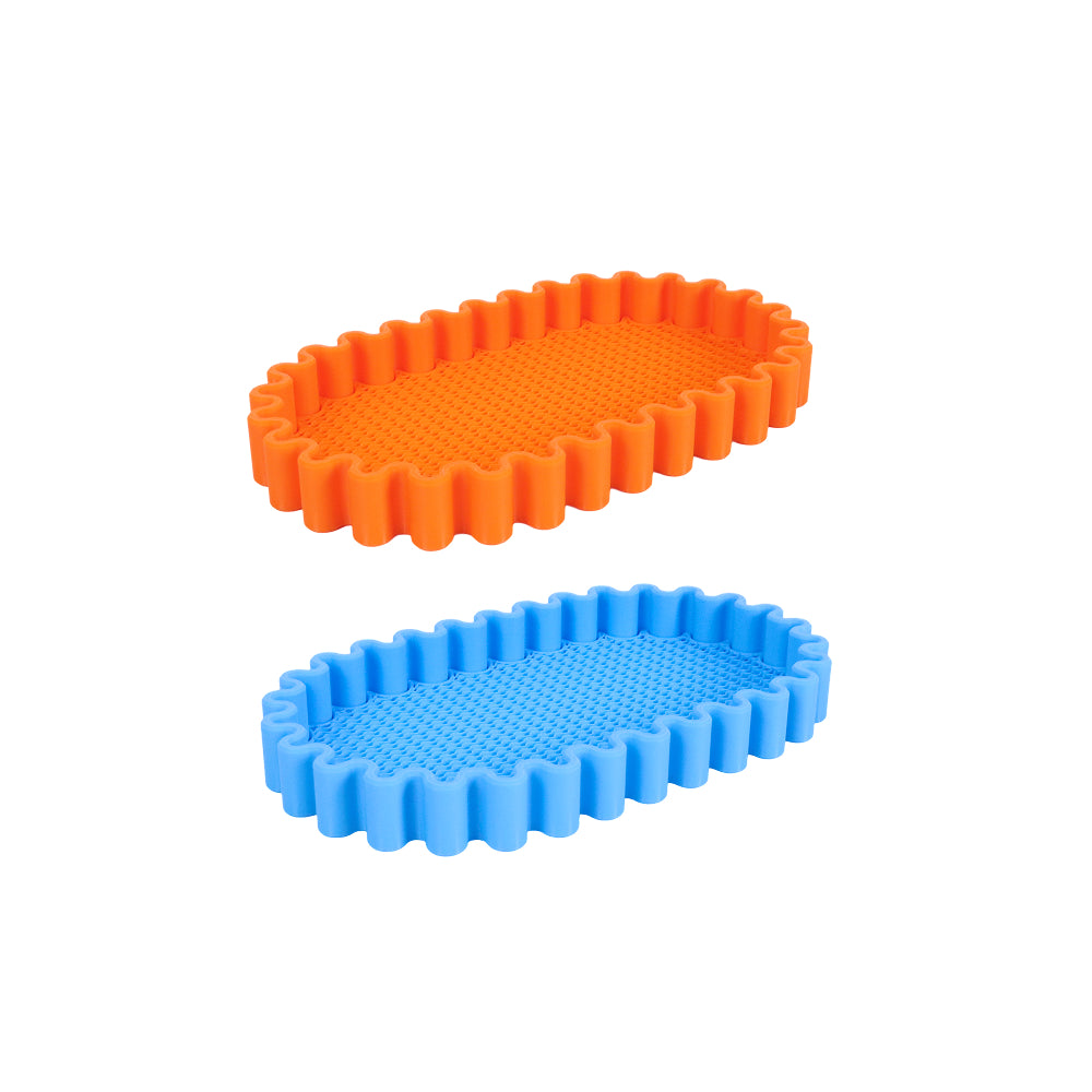 Modern Color Catchall Tray – Zigzag Edge Decorative Tray for Keys, Jewelry, Candy & Home Decor