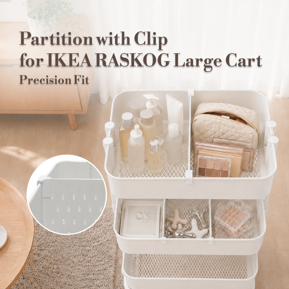 IKEA RÅSKOG Large Cart Partition Divider with Clips – Storage Organizer Insert