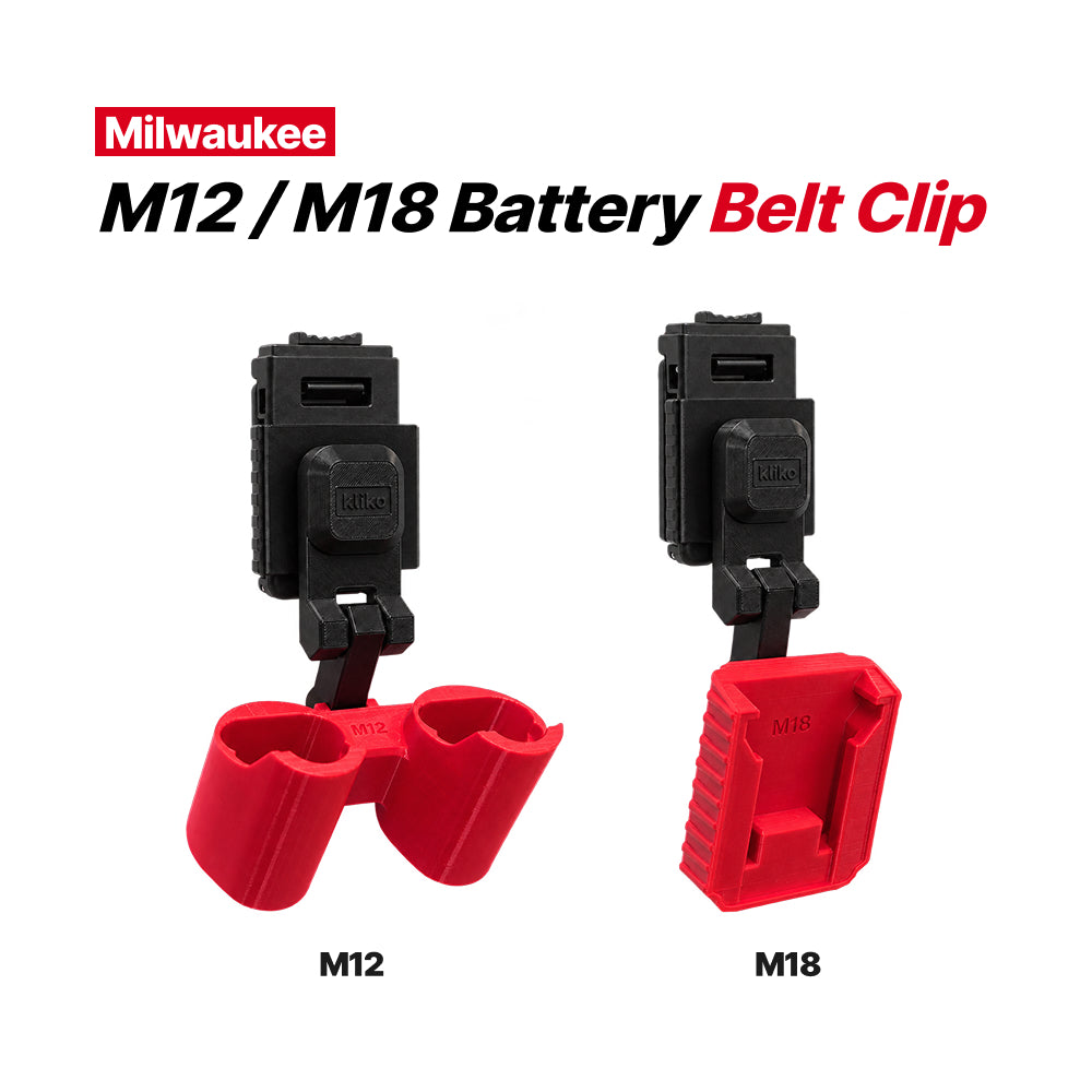 Milwaukee M12 / M18 Battery Belt Clip Holder – Portable Battery Carrier