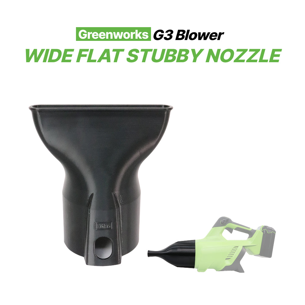Greenworks G3 Blower Wide Flat Stubby Nozzle – Wide Coverage Airflow Attachment