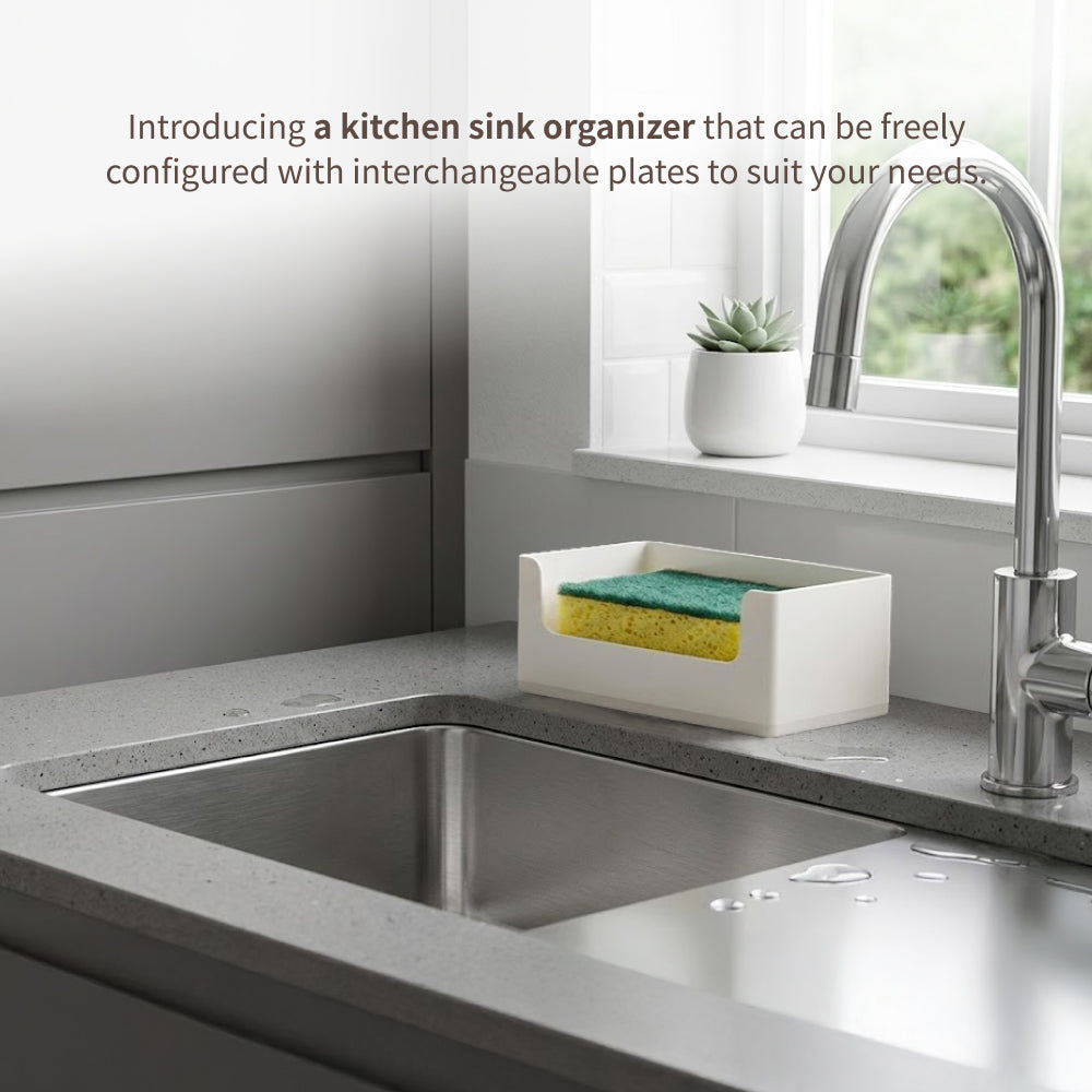 Kliko Modular Kitchen Sink Organizer – Drainable Sponge & Soap Storage Tray