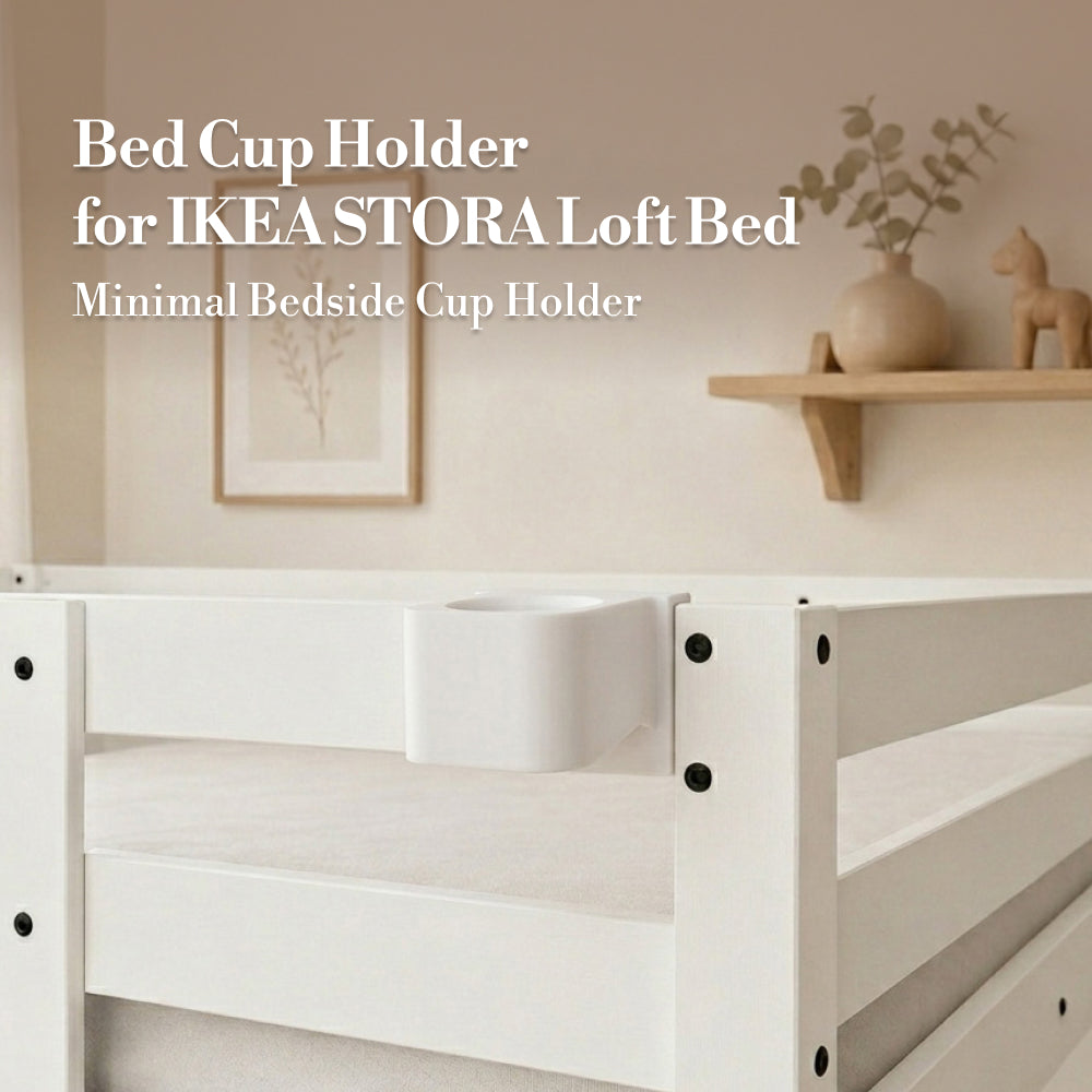 IKEA STORA Loft Bed Cup Holder – Minimal Bedside Drink Holder