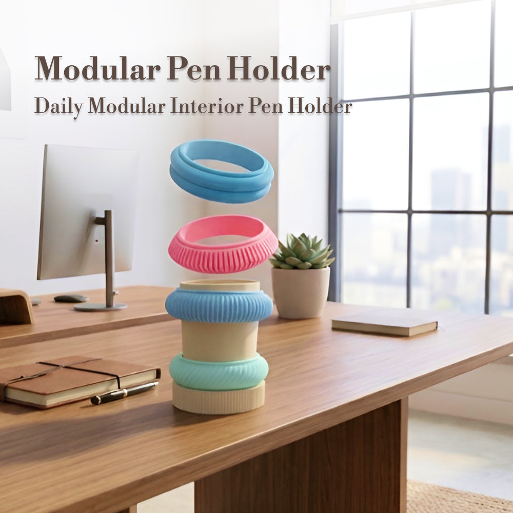 Modular Pen Holder – Stackable Desk Organizer