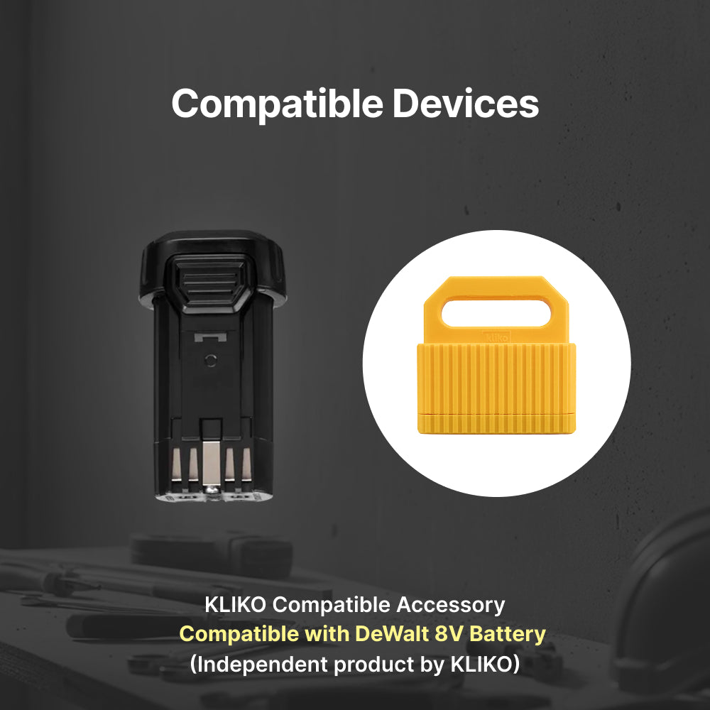 Dewalt 8V battery X6 caddy with drawer