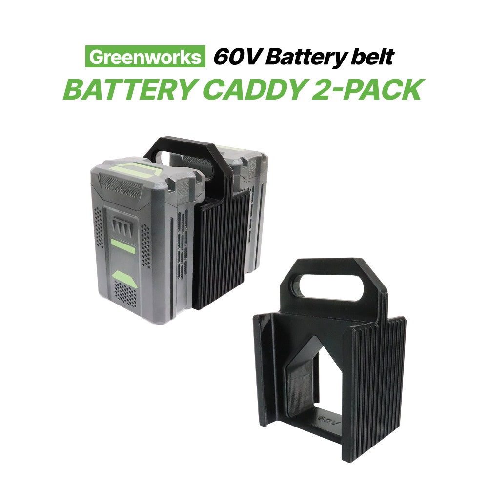 Greenworks 60V Battery Belt Caddy 2-Pack – Portable Battery Carrier