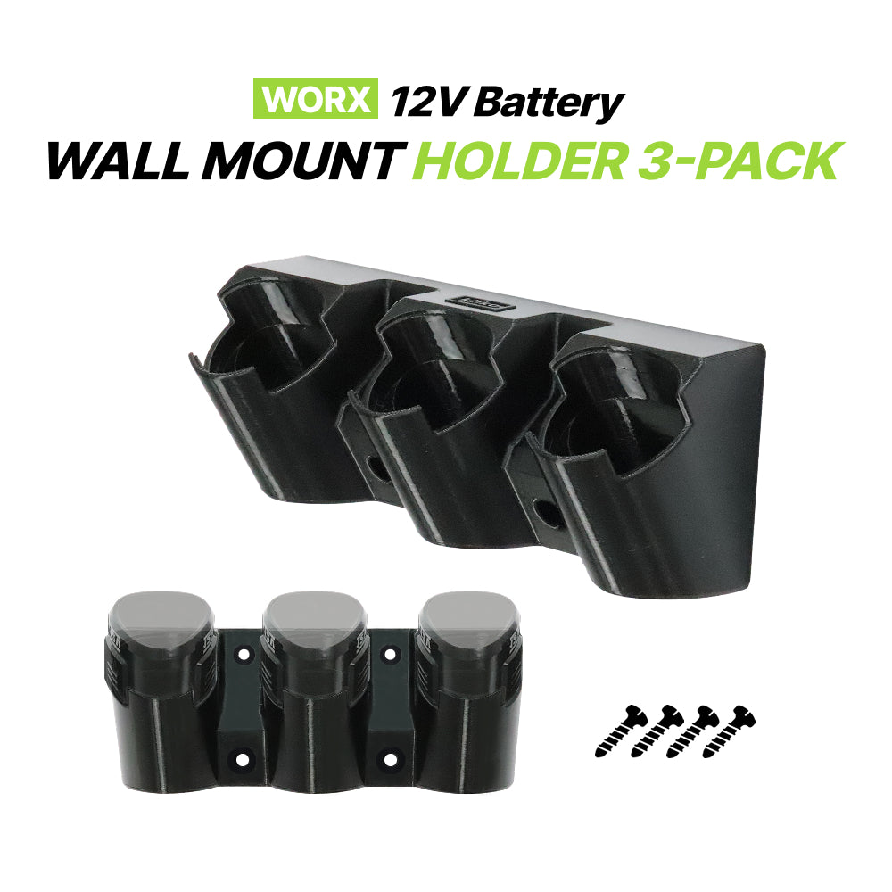 WORX 12V Battery Wall Mount Holder 3-Pack