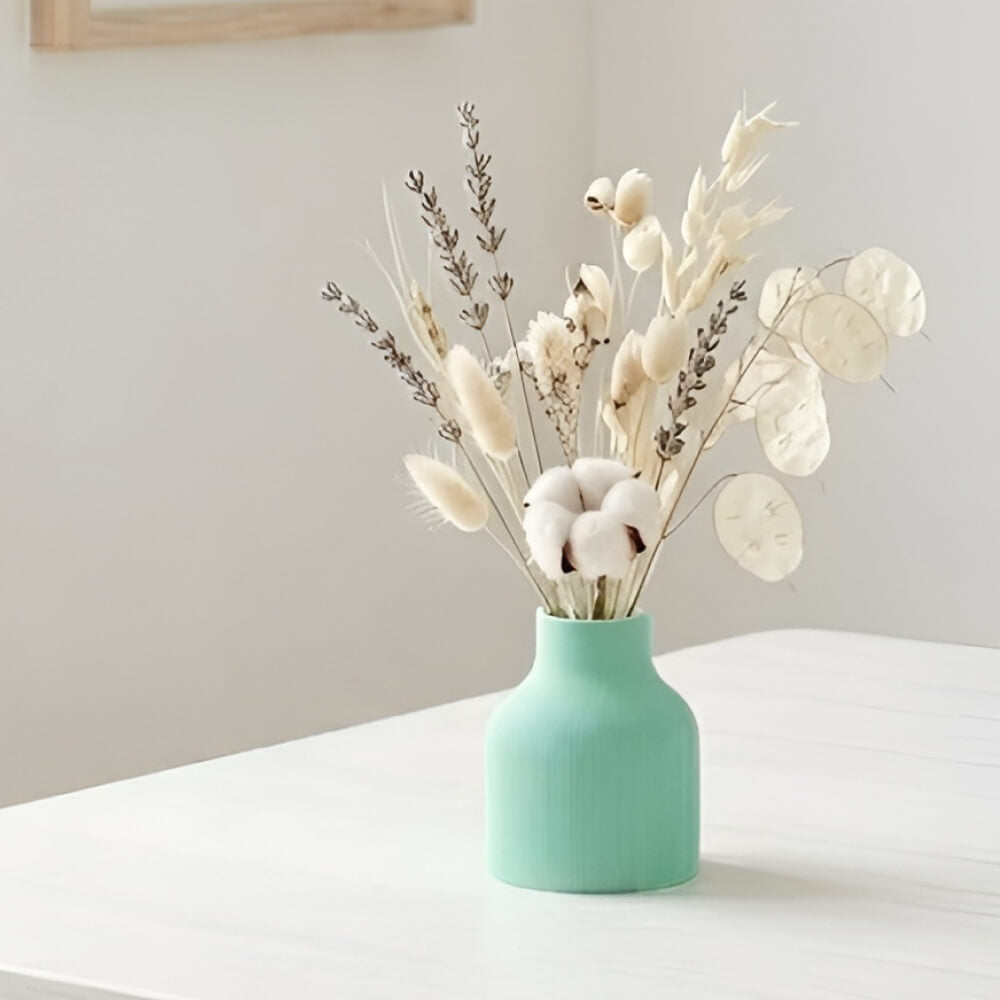 Aesthetic Cyan Vase – Modern Interior Object