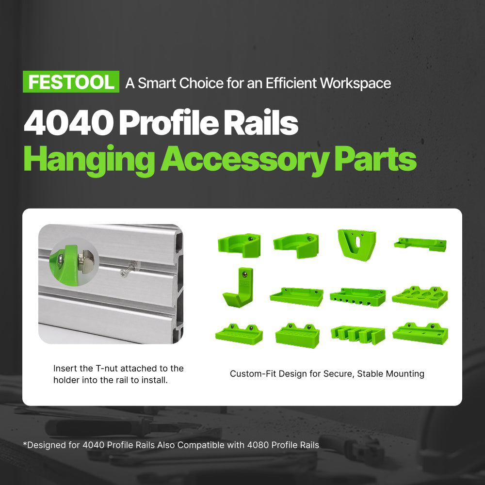 Festool Tool & Accessory Holder Set for 4040 Profile Rails