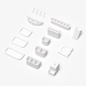 Beauty Organizer Set Compatible with IKEA Skådis – Pegboard Accessories | No Tools Required | 6/8/10/13 Piece 4 Options