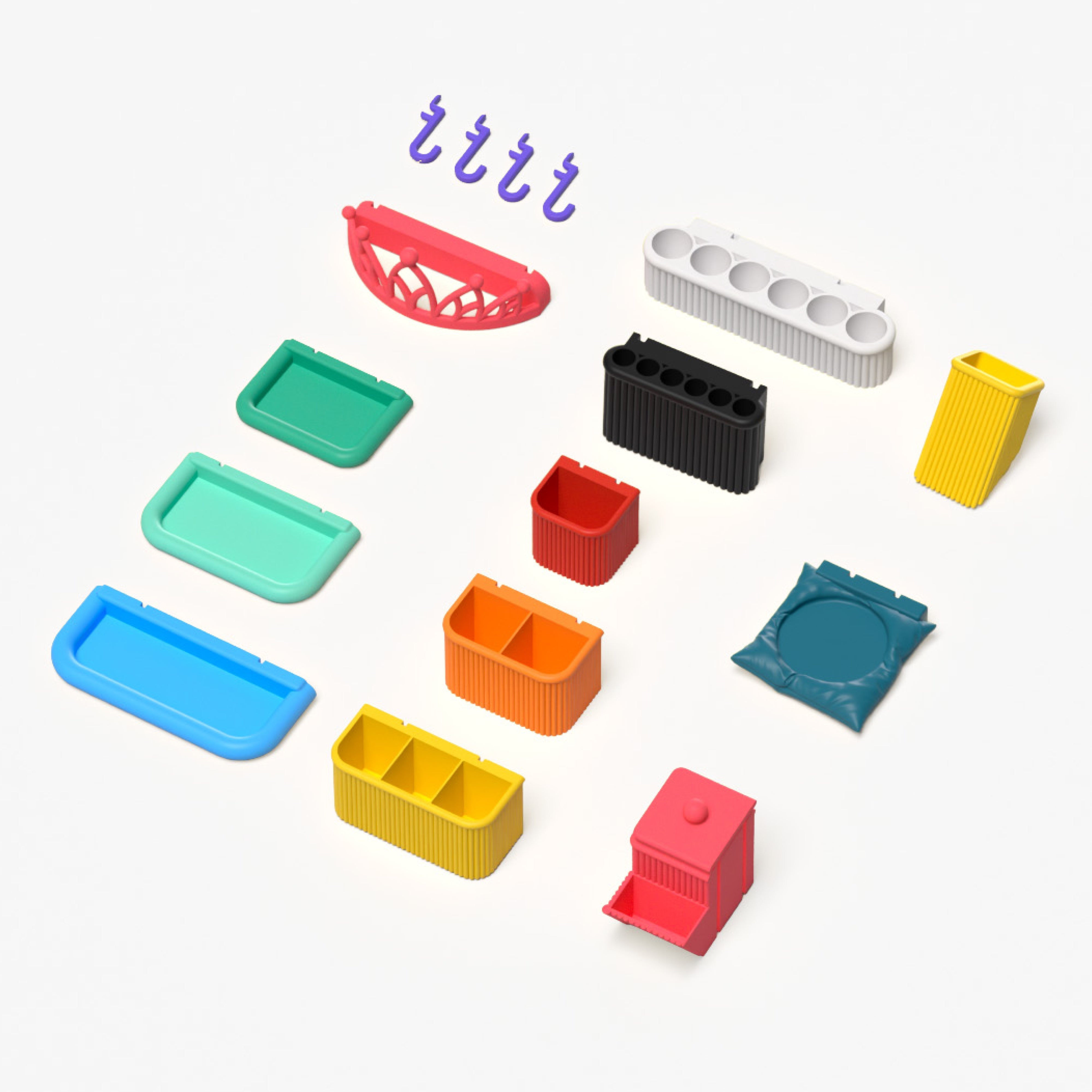 Beauty Organizer Set Compatible with IKEA Skådis – Pegboard Accessories | No Tools Required | 6/8/10/13 Piece 4 Options