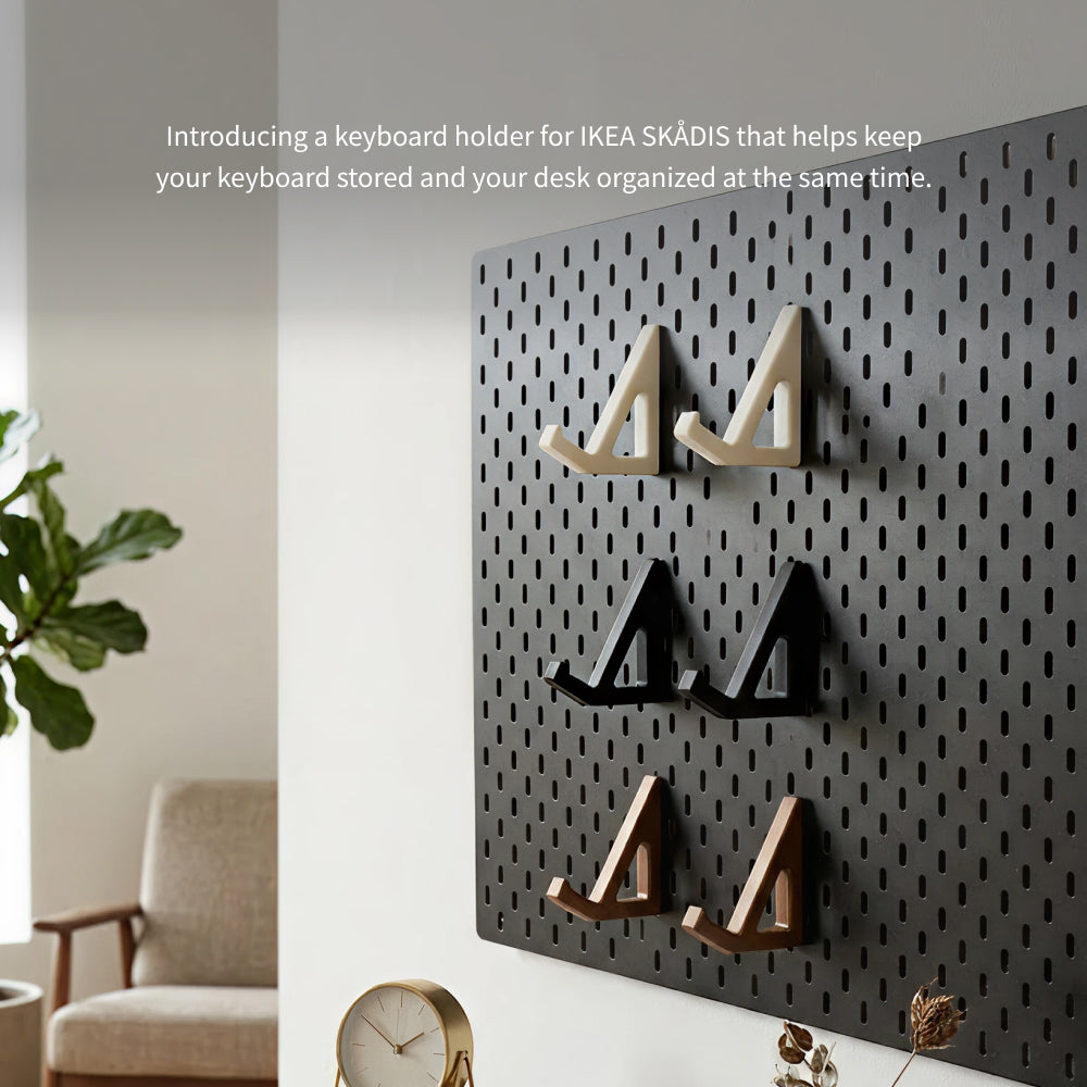 IKEA SKÅDIS Keyboard Support Holder – Pegboard Keyboard Storage Mount