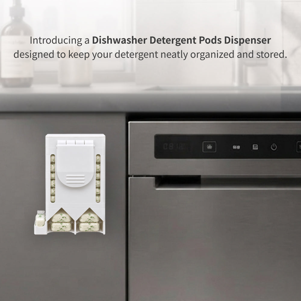 Dishwasher Detergent Pod Dispenser – Wall Mount One-at-a-Time Organizer