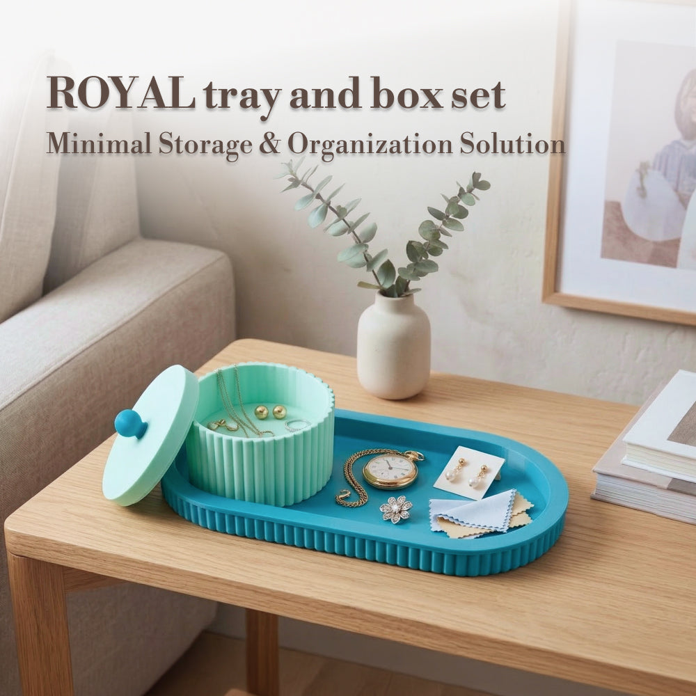 Royal Jewelry Tray and Box Set – Elegant Storage Organizer