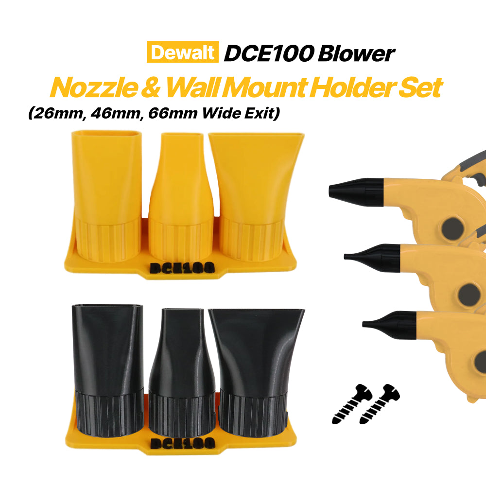 Dewalt DCE 100 Blower Wide Flat Nozzle&Wall mount Set