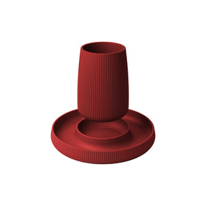 Chelsea Red Pen Holder with Tray – Modular Minimalist Desk Organizer Durable PLA Build for Stylish Home & Office