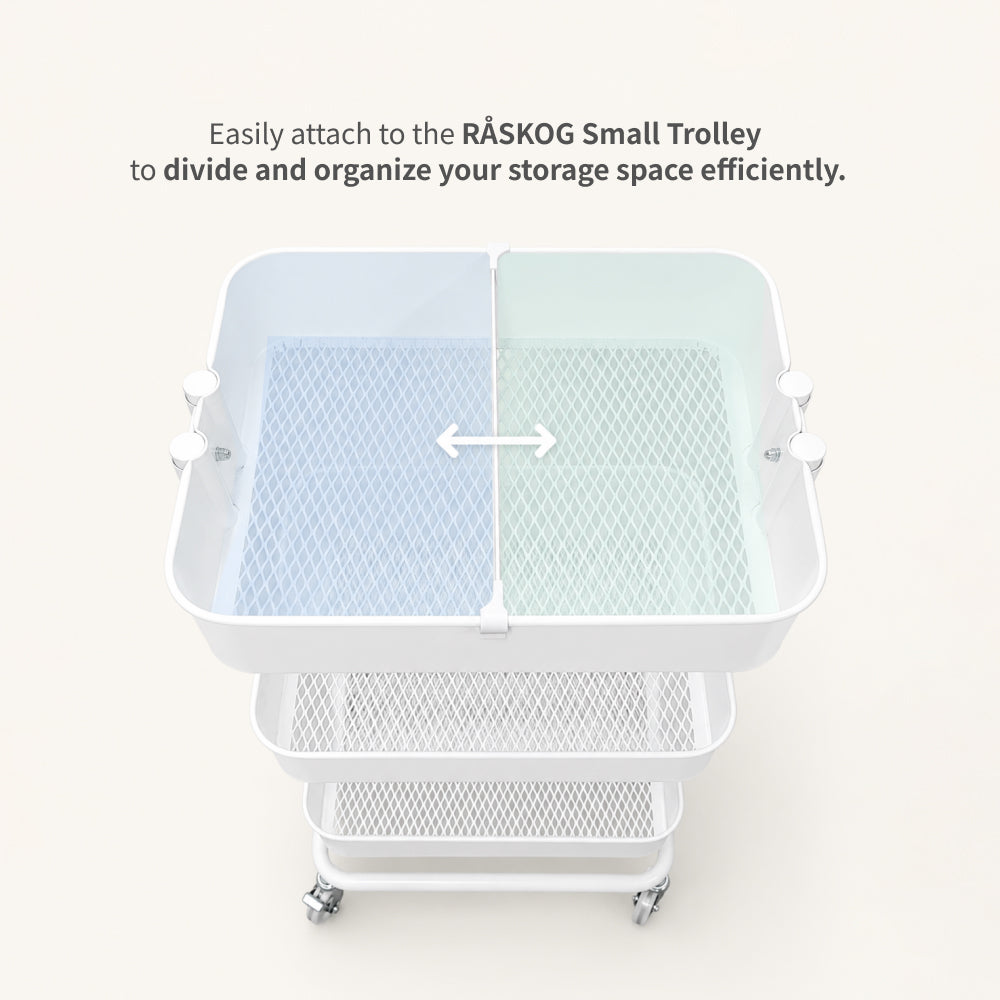 IKEA RÅSKOG Small Cart Partition Divider with Clips – Storage Organizer Insert