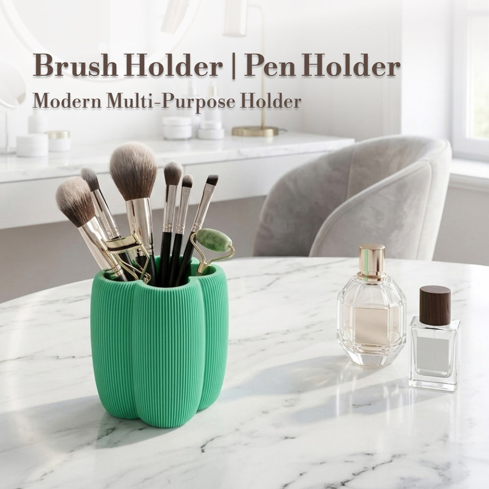 Ribbed Brush Holder Pen Holder – Modern Organizer