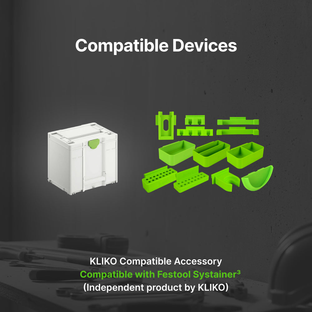 Festool Tool-Free Clip-In Storage Accessories for Systainer
