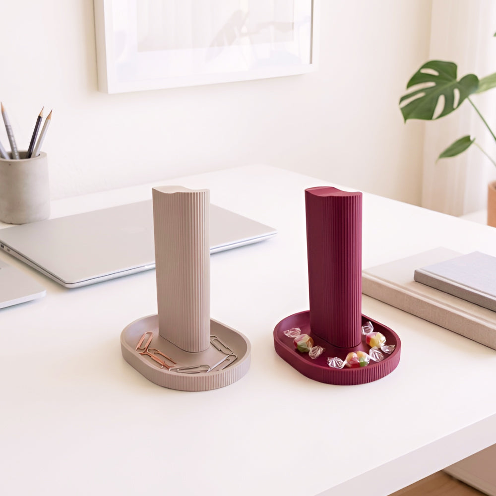 Modern Sculptural Gaming Headphone Stand, Desk Headset Holder with Solid Base