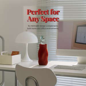 Elegant Spiral Ridged Vase – Modern Decorative Vase with Spiral Ridge Design Elegant Tabletop Flower Vase for Home