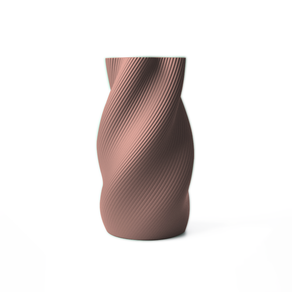 Elegant Spiral Ridged Vase – Modern Decorative Vase with Spiral Ridge Design Elegant Tabletop Flower Vase for Home