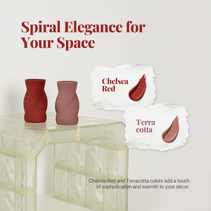 Elegant Spiral Ridged Vase – Modern Decorative Vase with Spiral Ridge Design Elegant Tabletop Flower Vase for Home