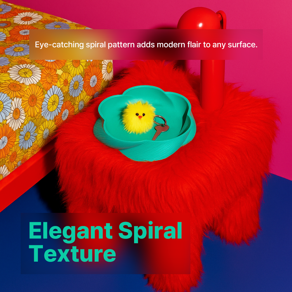 Elegant Spiral Tray – Bluish Green Eco Friendly PLA Organizer for Keys Jewelry & Desk Essentials Furniture