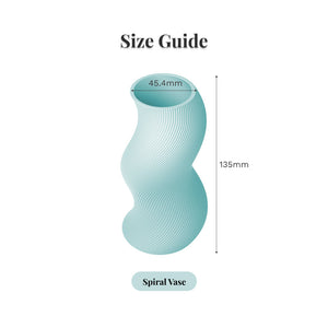 Elegant Spiral Vase – 3D Printed Decorative Flower Vase Modern Spiral Ridged Design 170mm Tall 90mm Wide Home & Office