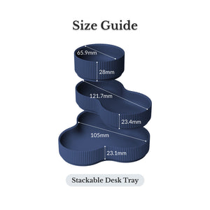 Elegant Stackable Desk Organizer Tray Set – Stylish 3-Tier File Paper & Stationery Storage Trays Durable & Lightweight