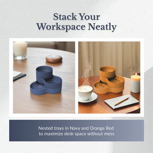 Elegant Stackable Desk Organizer Tray Set – Stylish 3-Tier File Paper & Stationery Storage Trays Durable & Lightweight