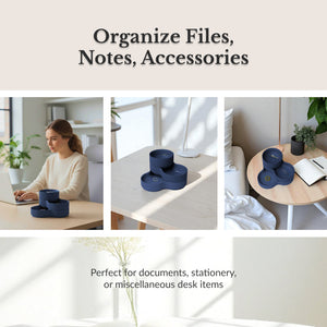 Elegant Stackable Desk Organizer Tray Set – Stylish 3-Tier File Paper & Stationery Storage Trays Durable & Lightweight