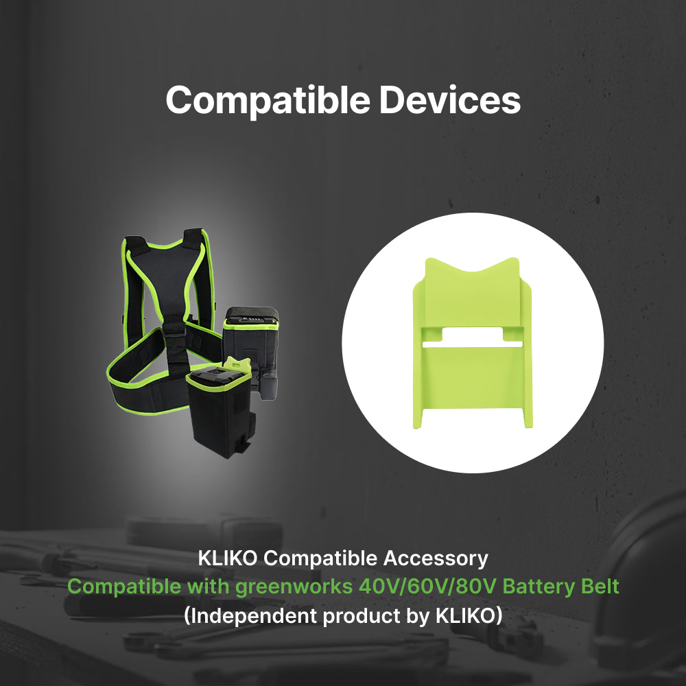Greenworks 40V / 60V / 80V Wearable Battery Backpack Mount – Belt Carry Holder