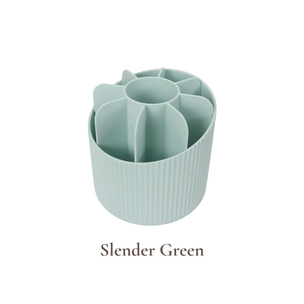 Rotating Desk Organizer with Multi Compartments, Pen Holder for Office Supplies