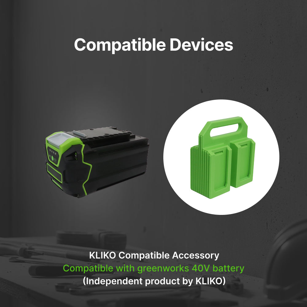 Greenworks 40V Battery Caddy Carrier 4-Pack – Portable Battery Organizer