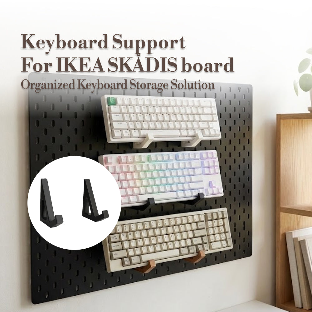 IKEA SKÅDIS Keyboard Support Holder – Pegboard Keyboard Storage Mount