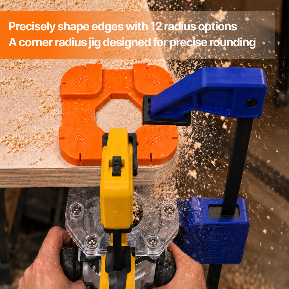 Kliko Radius Corner Router Jig – Rounded Corner Template Guide for Woodworking