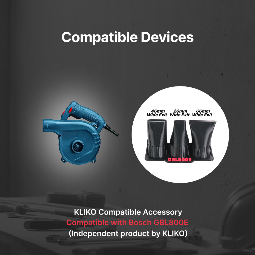 Bosch GBL800E Blower Wide Flat Nozzle&Wall mount Set