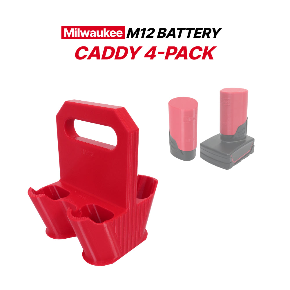 Milwaukee M12 Battery Caddy 4-Pack – Portable Battery Carrier Holder