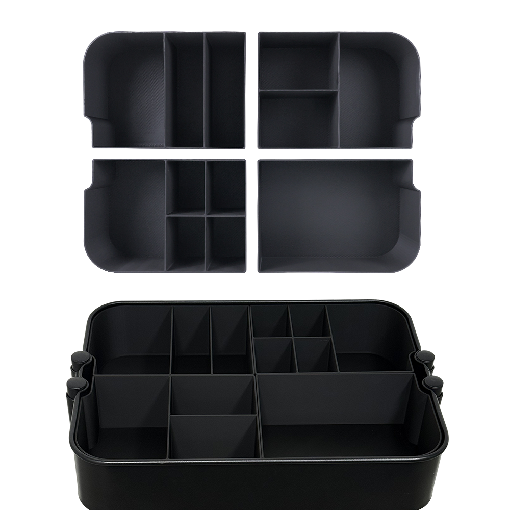 IKEA RÅSKOG Cart Organizer – Modular Storage Bins with Hook Set – Fits Pre 2025 IKEA RÅSKOG Cart (4 Colors Any Tier)
