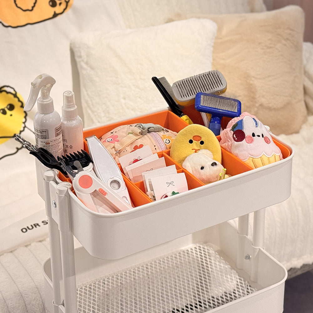 Modular Divider Part for IKEA RÅSKOG – Single Storage Bin or Hook – Vibrant Colors (Red Blue Yellow etc.) – Custom